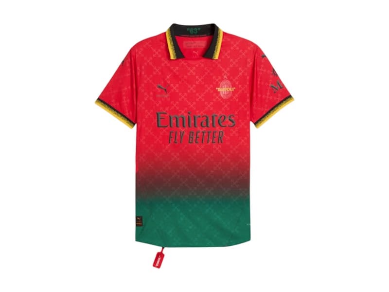 OFF-WHITE x Puma AC Milan Authentic Jersey Red/Black