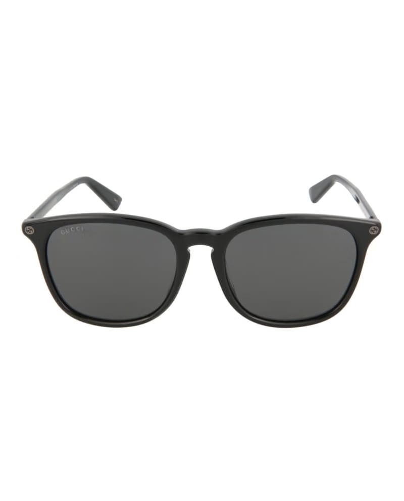 Gucci Round Oval Sunglasses Black/Black/Grey (GG0154SA-30001742-005)