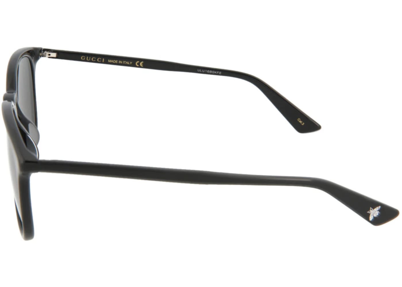 Gucci Round Oval Sunglasses Black/Black/Grey (GG0154SA-30001742-005)