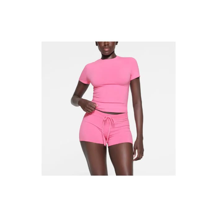 Skims Cotton Jersey Short Sugar Pink