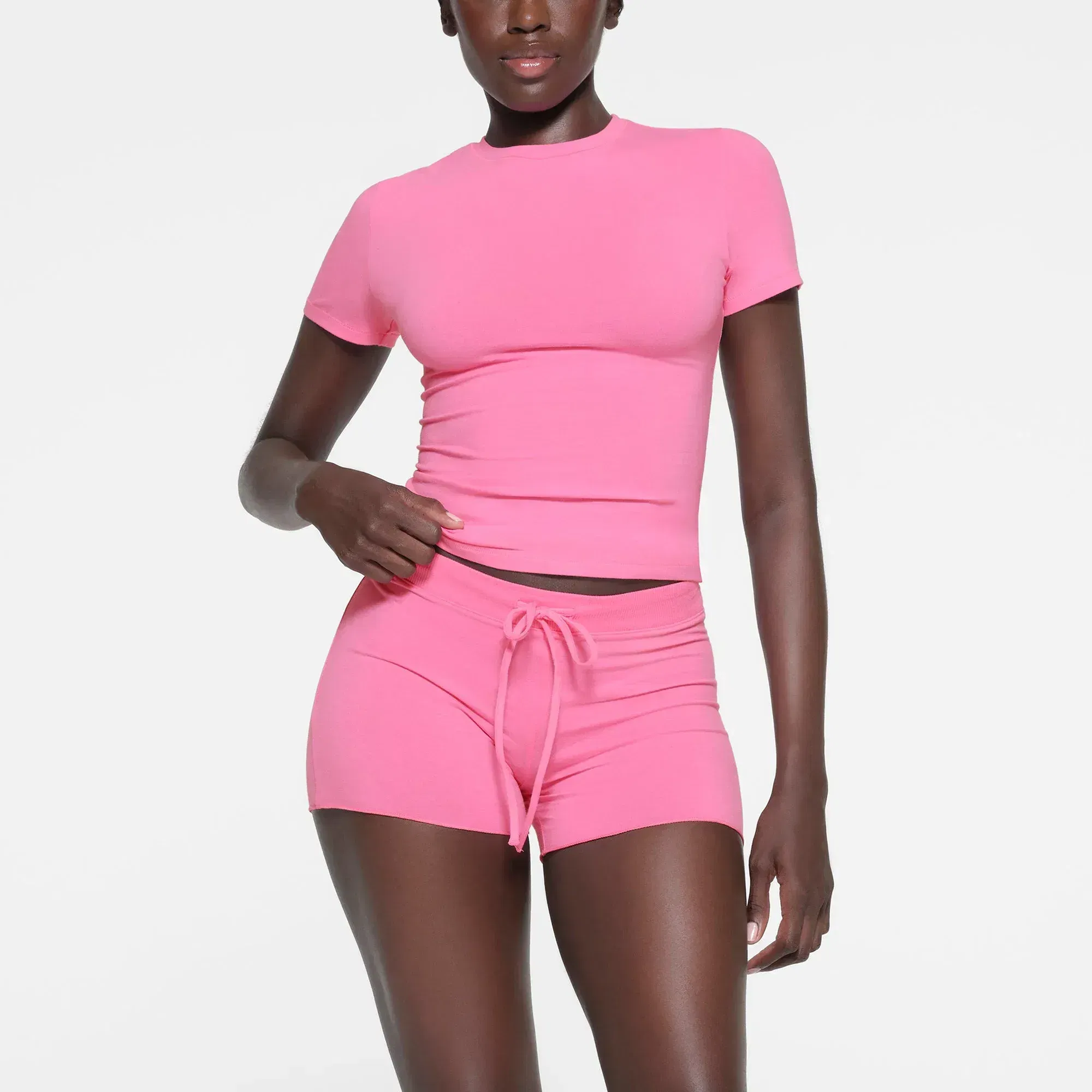 Skims Cotton Jersey Short Sugar Pink