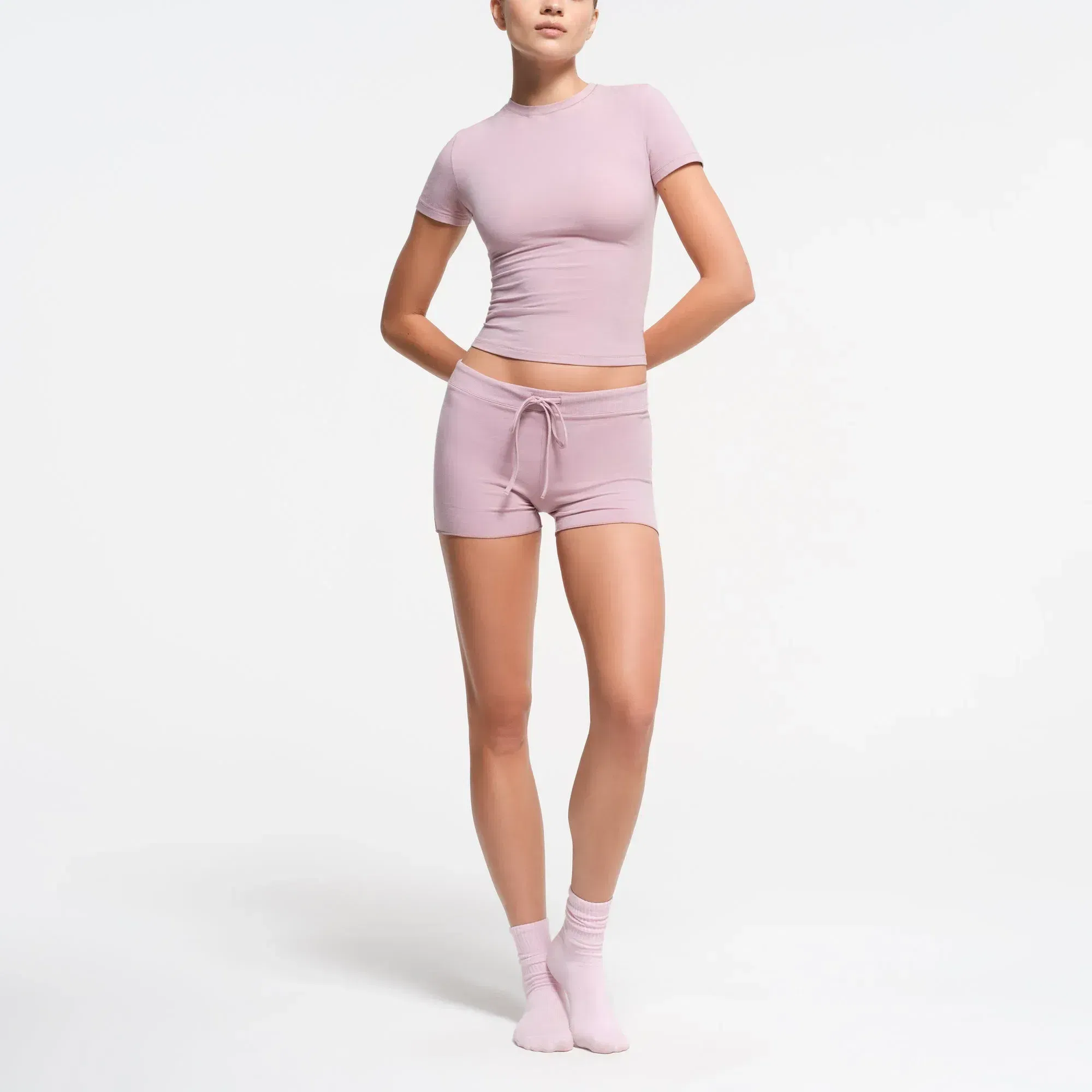 Skims Cotton Jersey Short Dusk