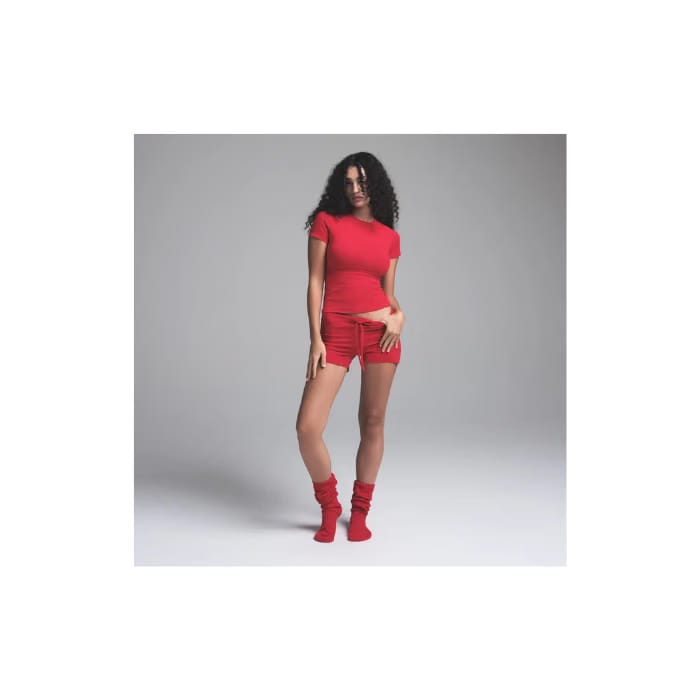 Skims Cotton Jersey Short Sugar Cranberry
