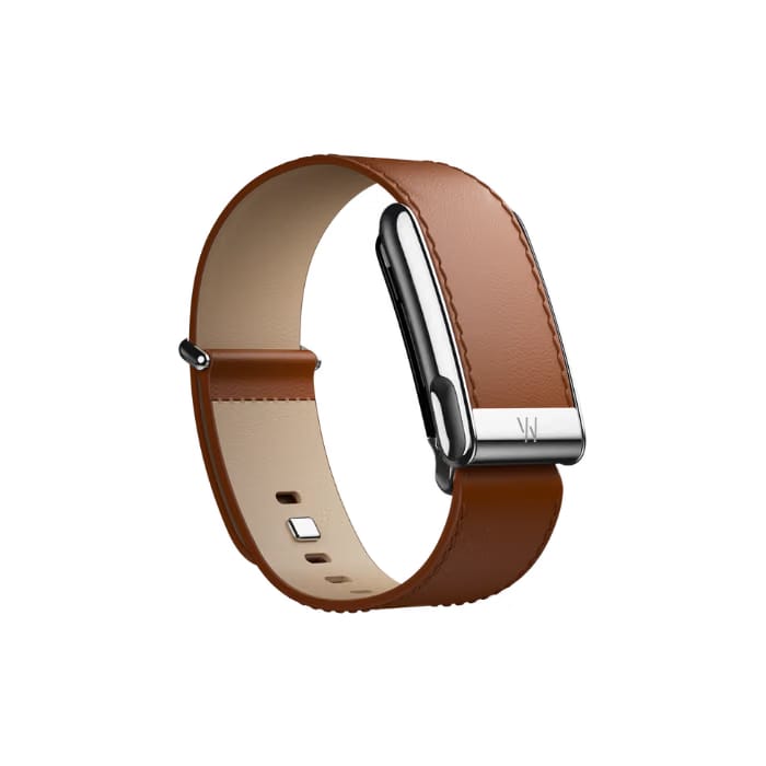 Whoop MG Leatherluxe Straight Chestnut/Cream with Titanium Band (Strap Only)