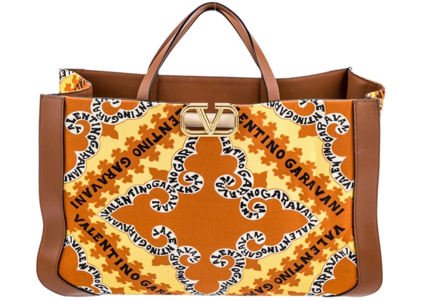 Valentino V'Logo Tote Bag Brown