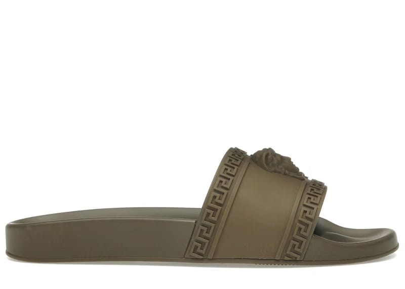 Versace Palazzo Pool Slides Brown