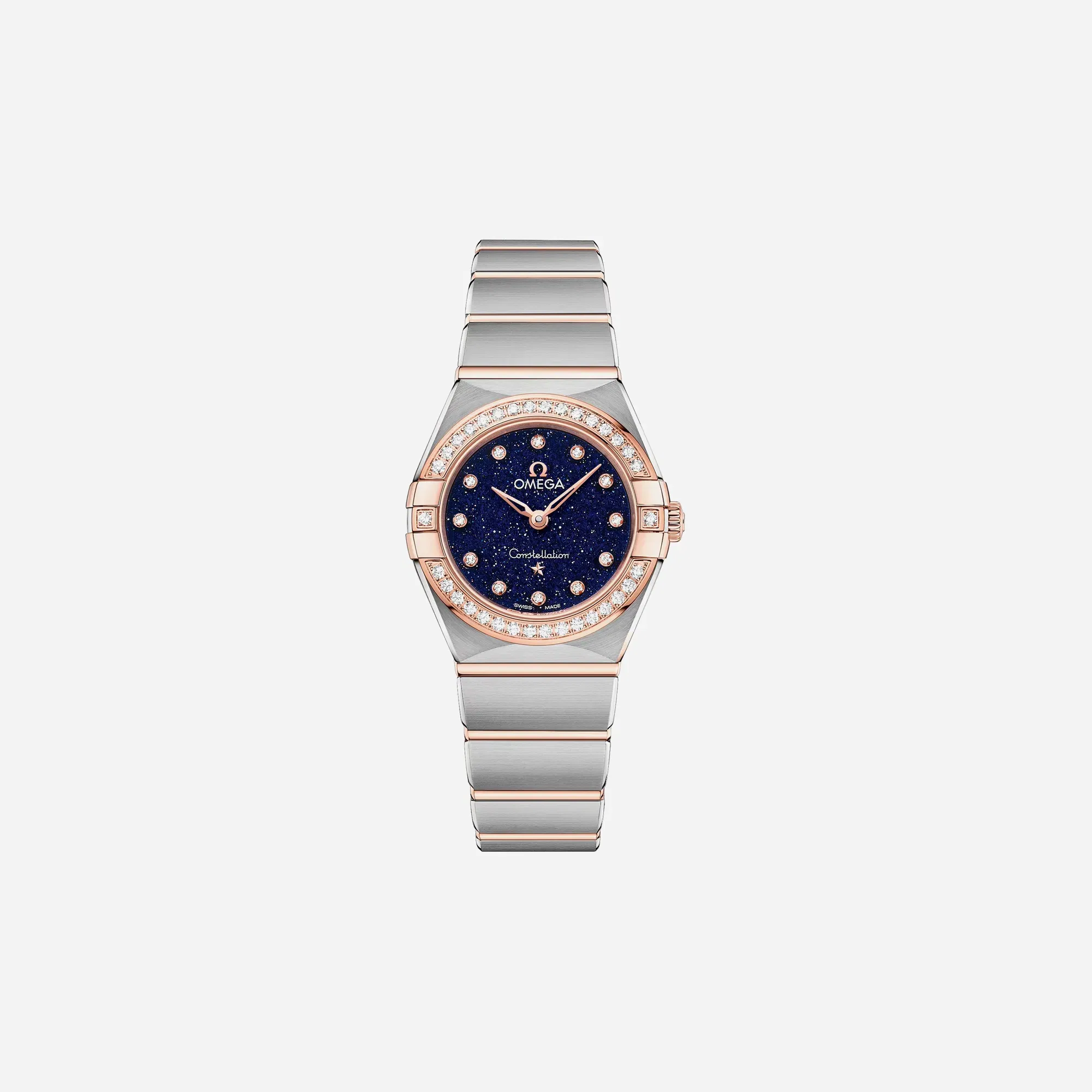 Omega Constellation 131.25.25.60.53.002 Dauphine Dial Stainless Steel Sedna Gold Strap Watch WMNS