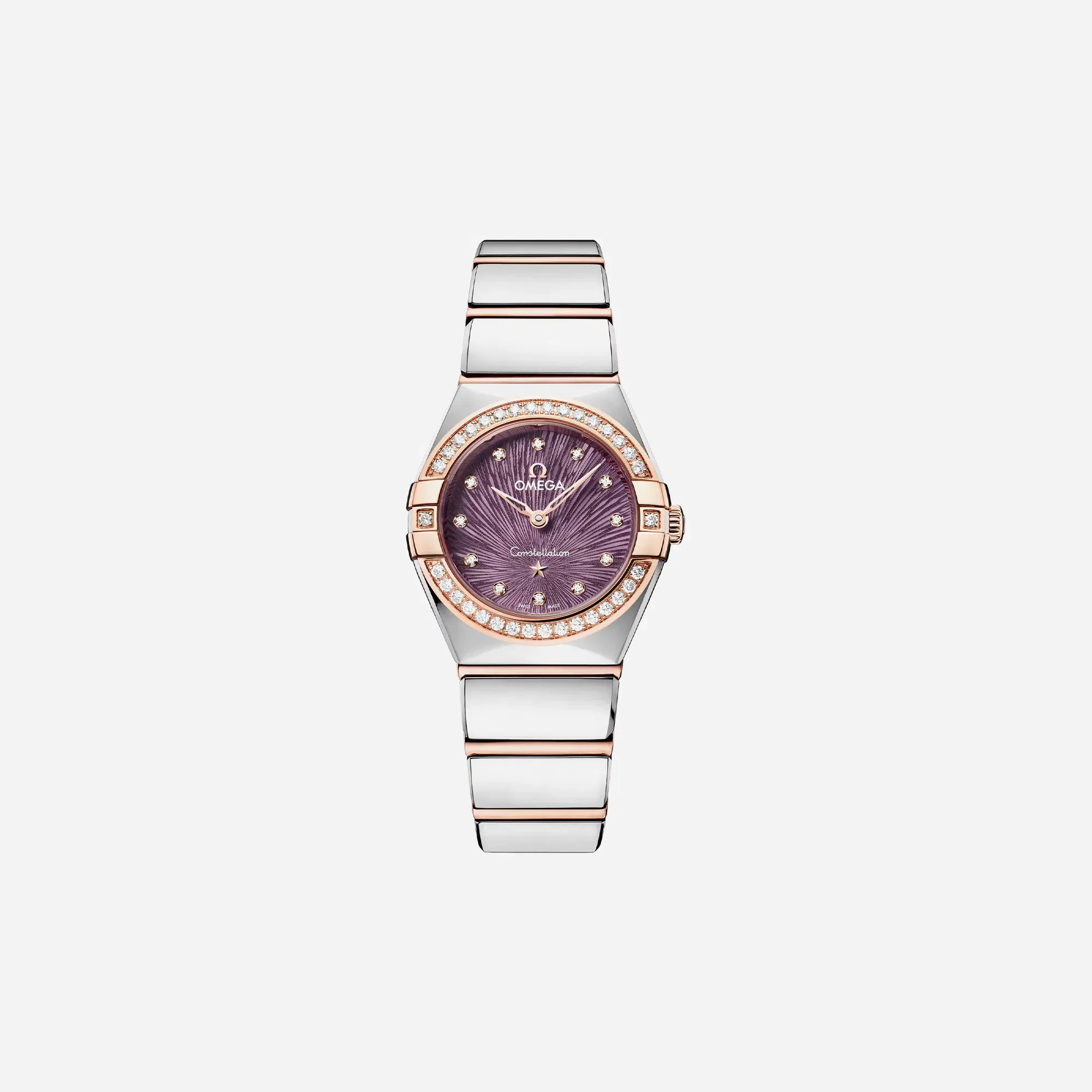 Omega Constellation 131.25.25.60.60.002 Alpha Dial Stainless Steel Sedna Gold Strap Watch WMNS