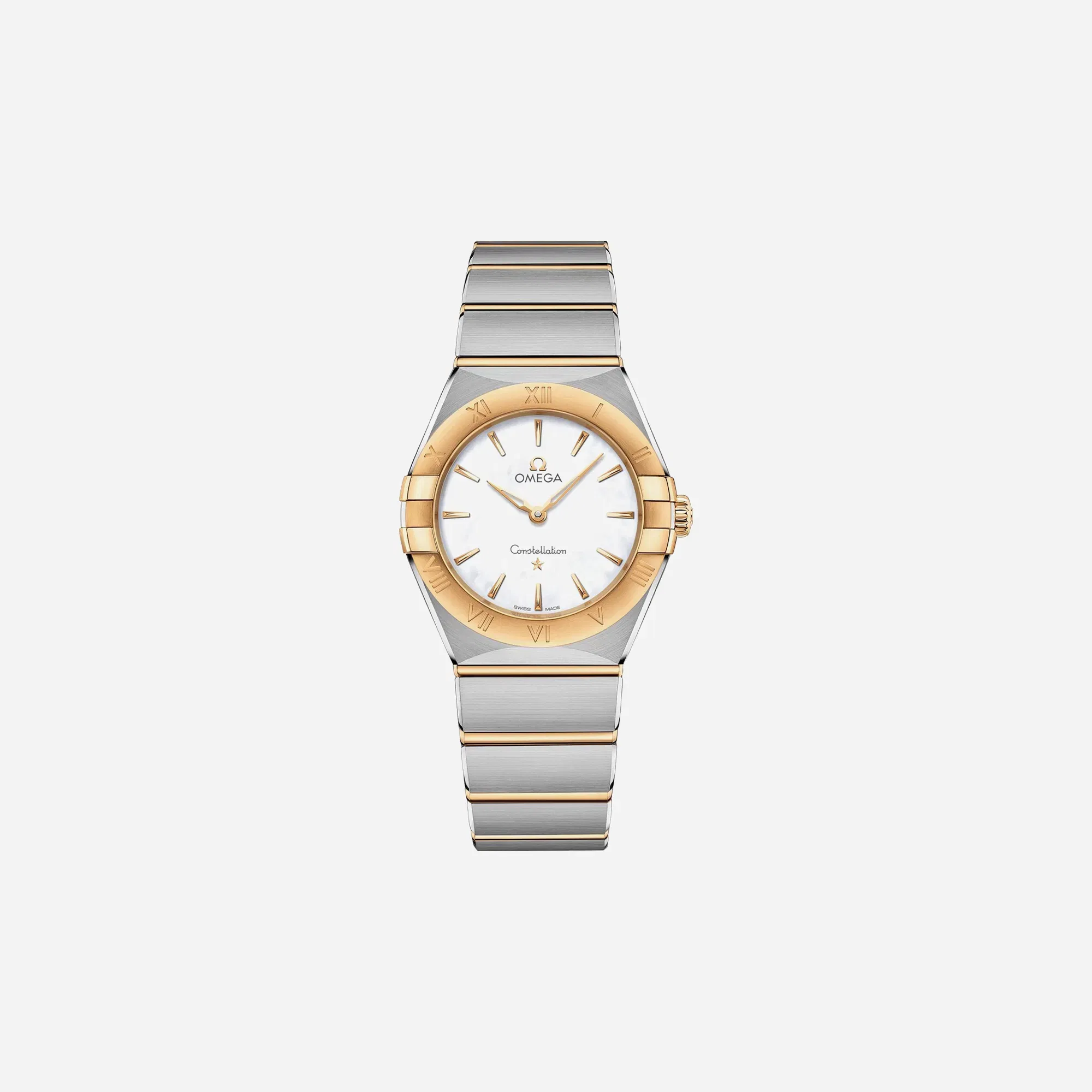 Omega Constellation 131.20.28.60.05.002 Baton Dial Stainless Steel Yellow Gold Strap Watch WMNS
