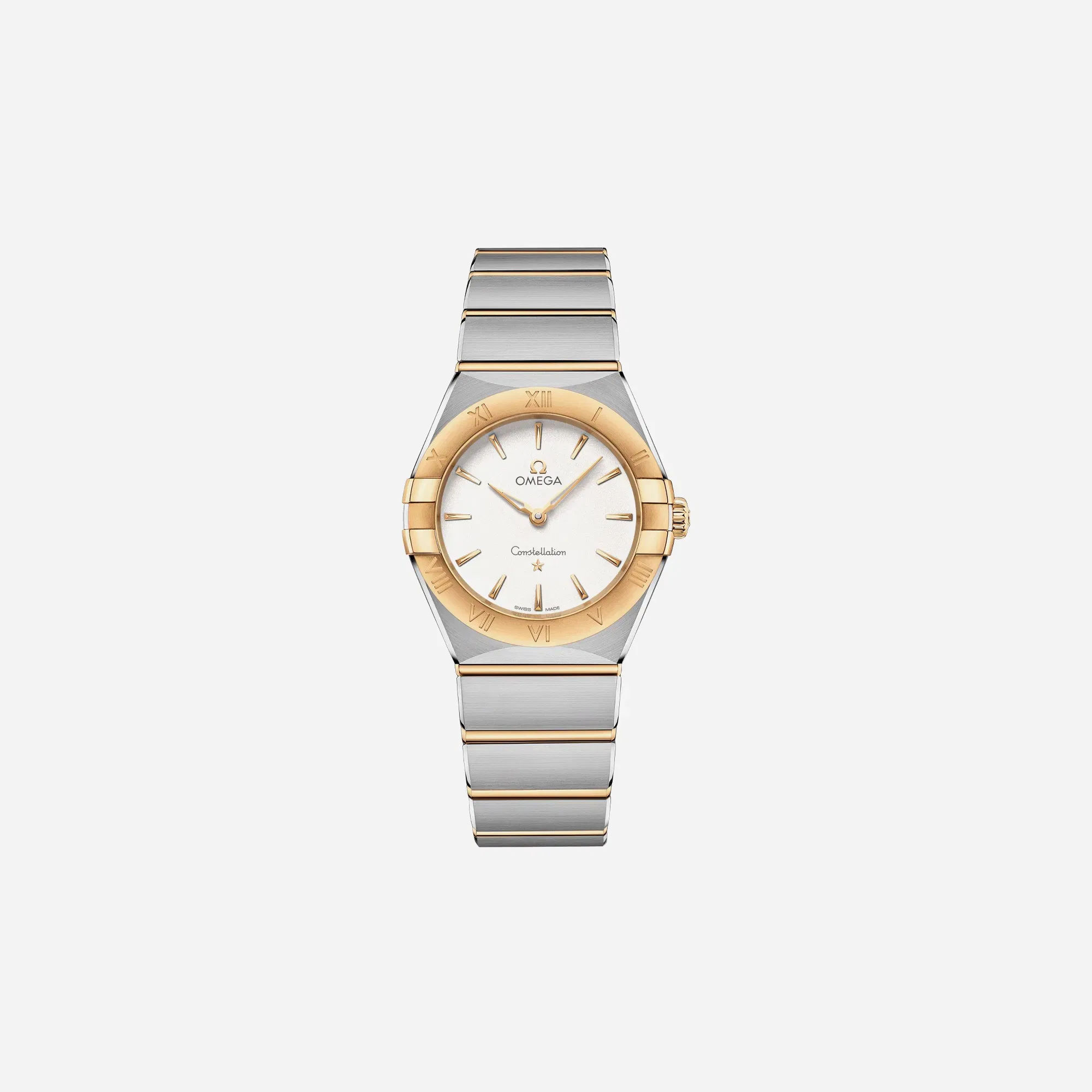 Omega Constellation 131.20.28.60.02.002 Baton Dial Stainless Steel Yellow Gold Strap Watch WMNS