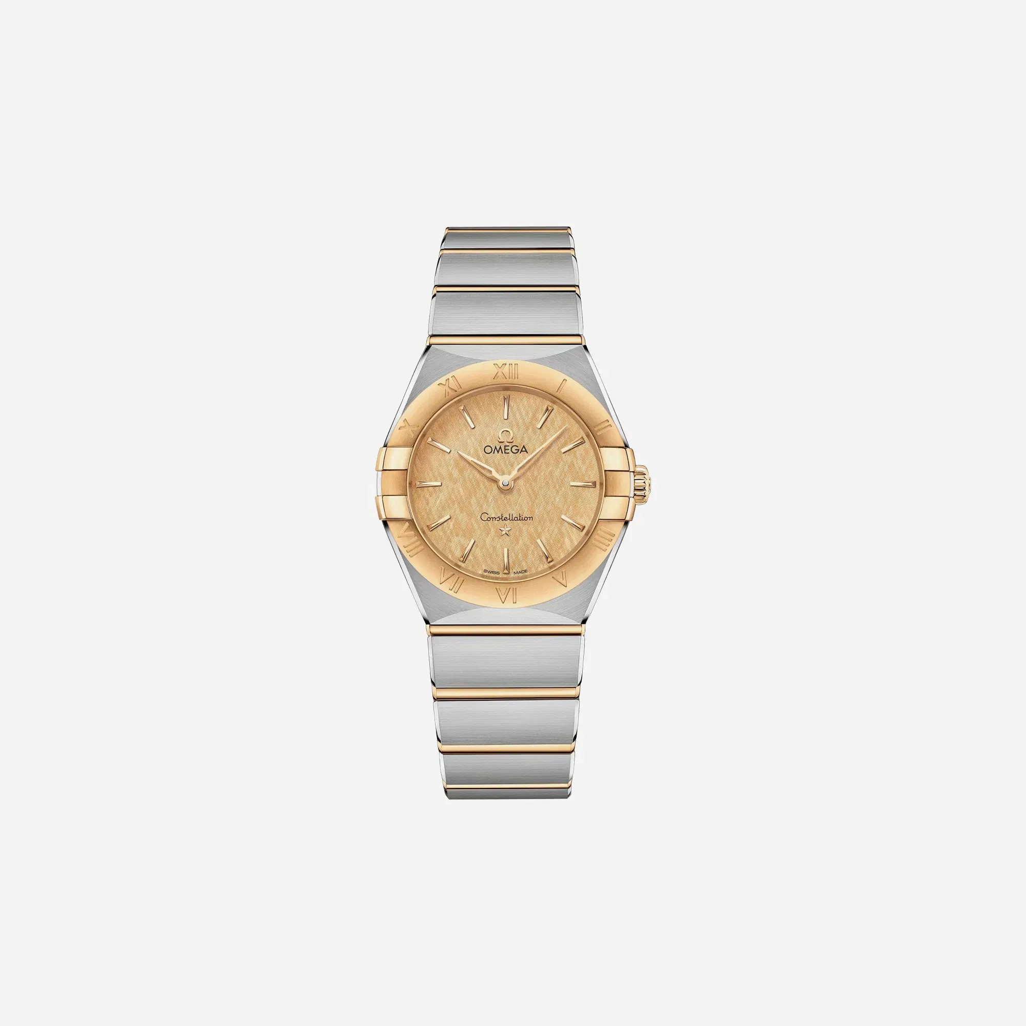 Omega Constellation 131.20.28.60.08.001 Baton Dial Stainless Steel Yellow Gold Strap Watch WMNS