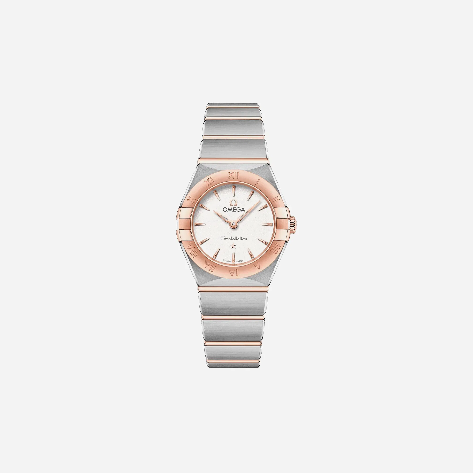 Omega Constellation 131.20.25.60.02.001 Baton Dial Stainless Steel Sedna Gold Strap Watch WMNS