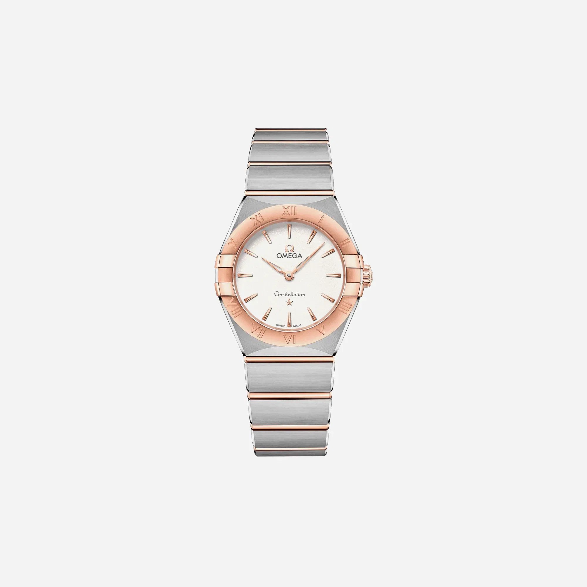 Omega Constellation 131.20.28.60.02.001 Baton Dial Stainless Steel Sedna Gold Strap Watch WMNS