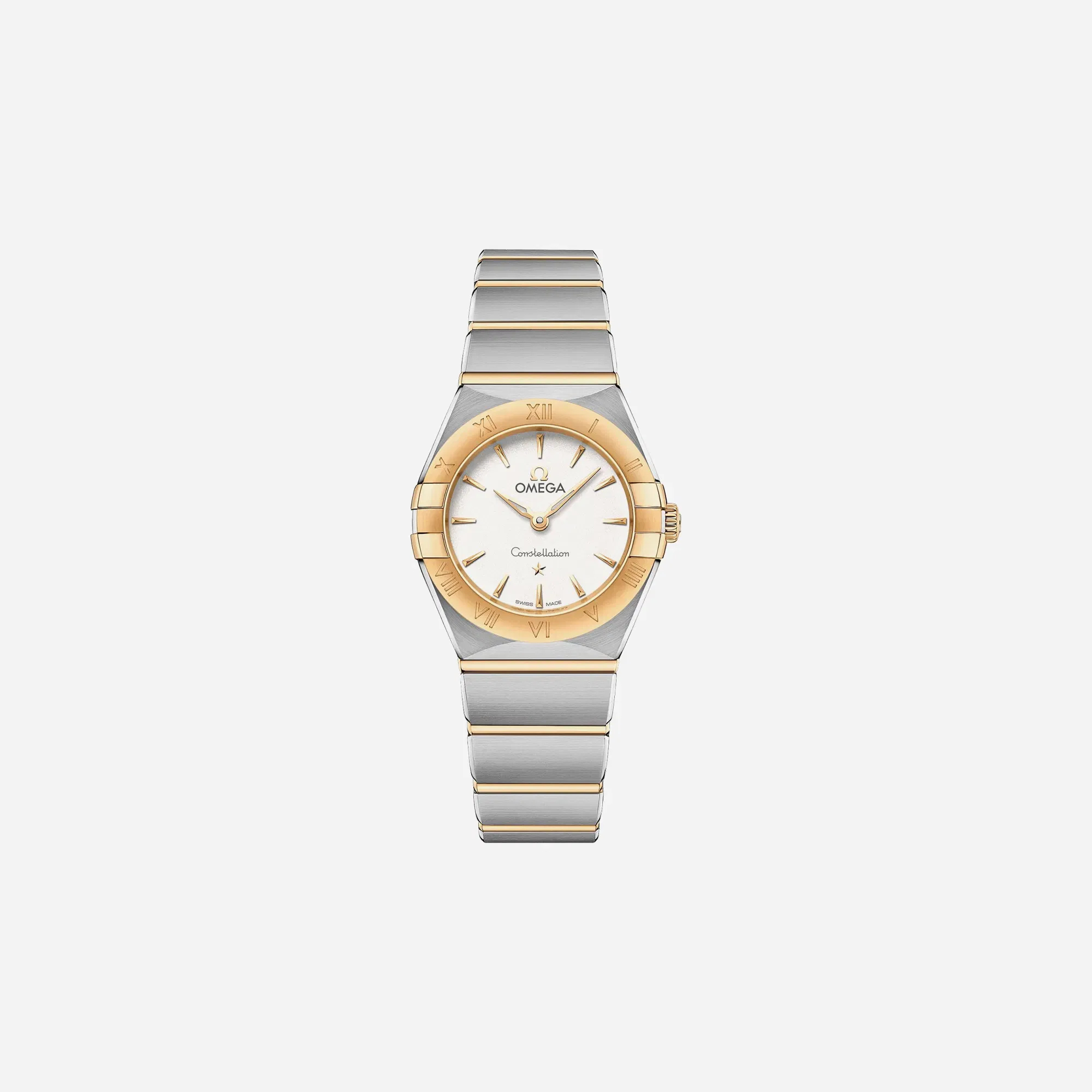 Omega Constellation 131.20.25.60.02.002 Baton Dial Stainless Steel Yellow Gold Strap Watch WMNS