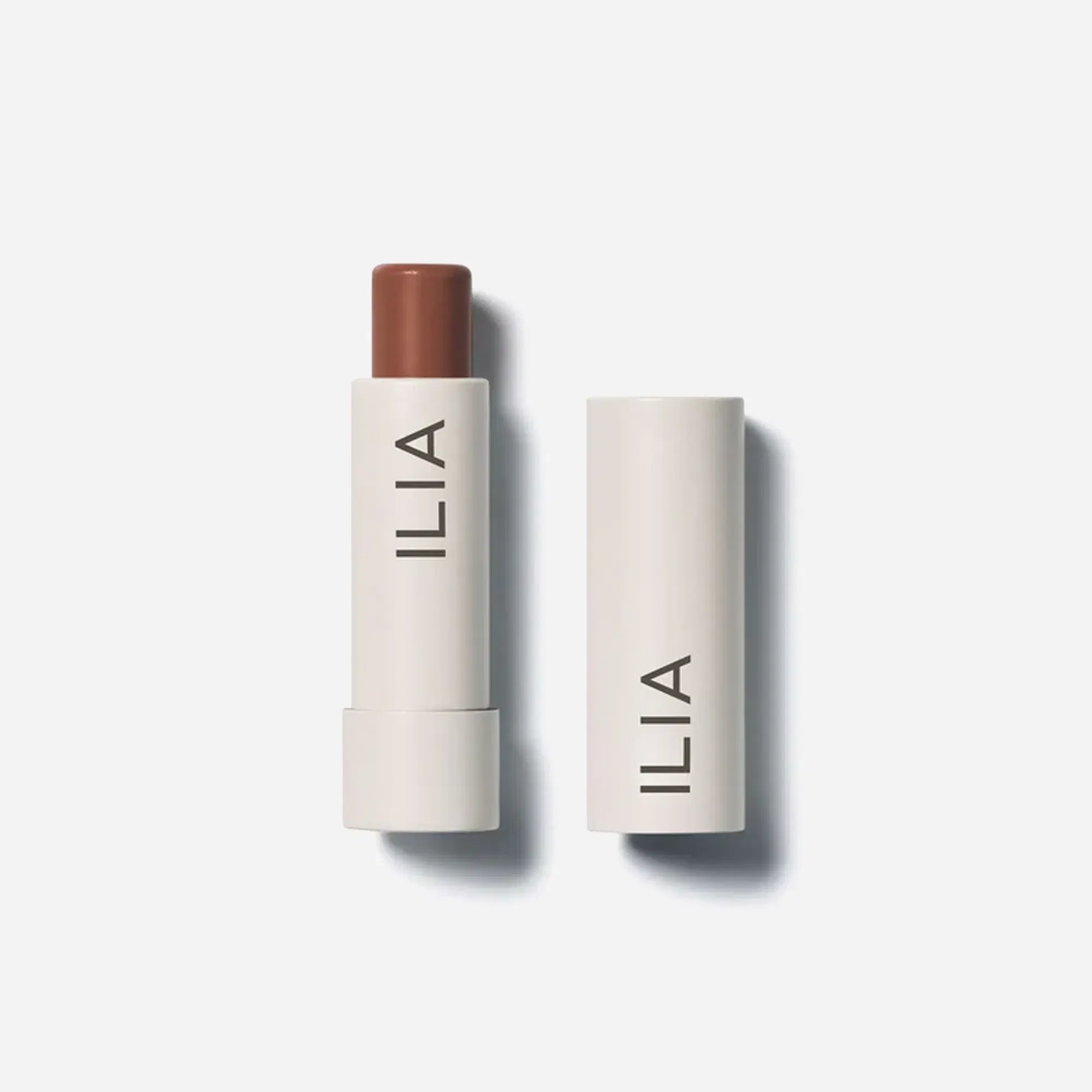 ILIA Balmy Tint Hydrating Lip Balm Neutral Cocoa Brown Faded