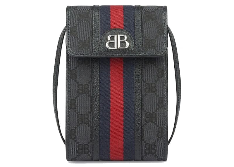 Gucci x Balenciaga The Hacker Project Phone Bag Black