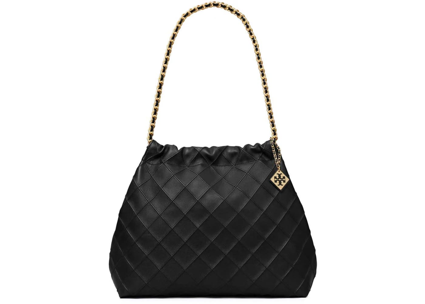 Tory Burch Logo Hobo Bag Black
