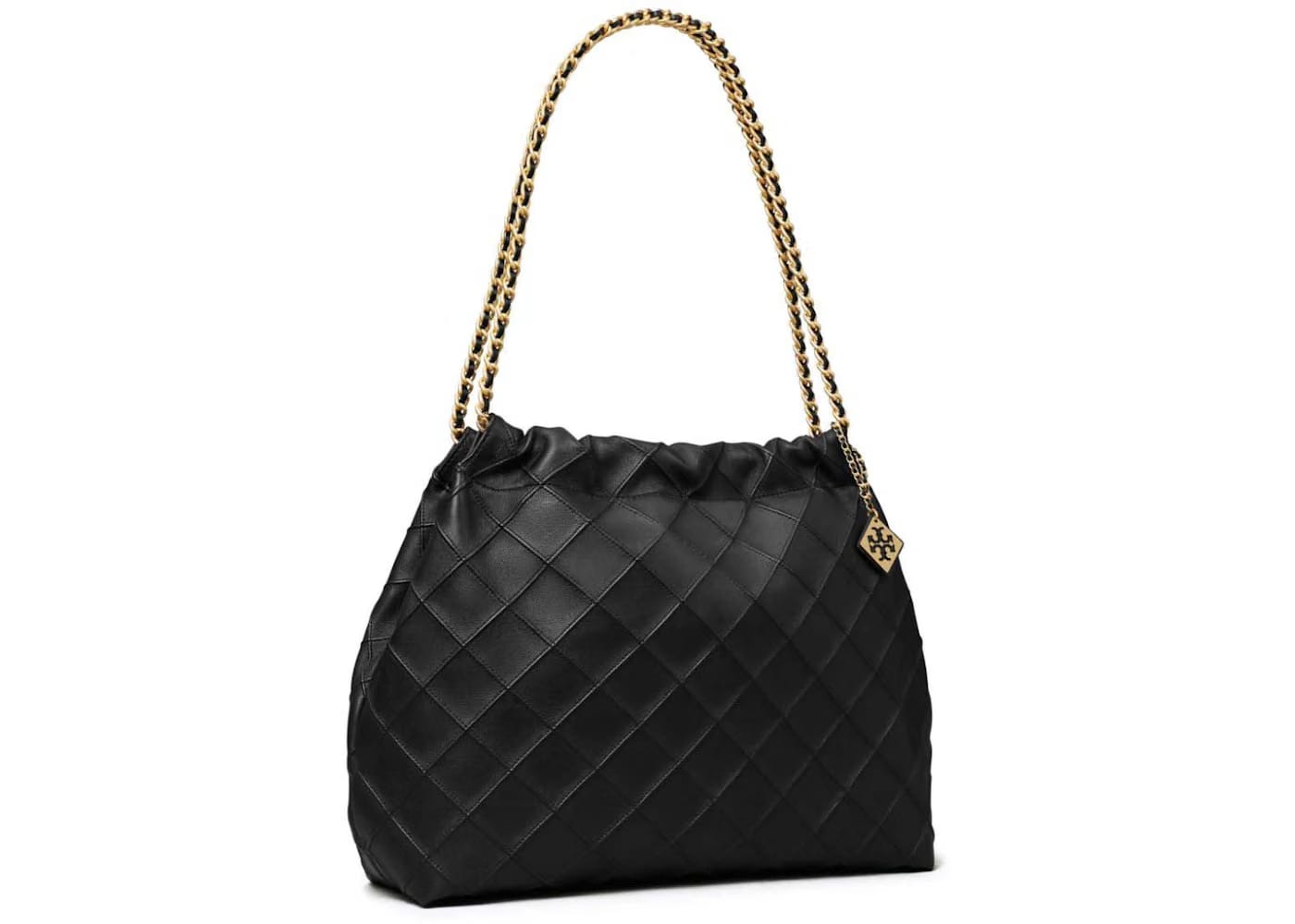 Tory Burch Logo Hobo Bag Black