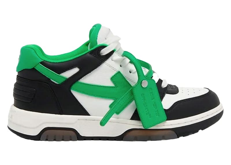 OFF-WHITE Out Of Office OOO Low Tops Black Green