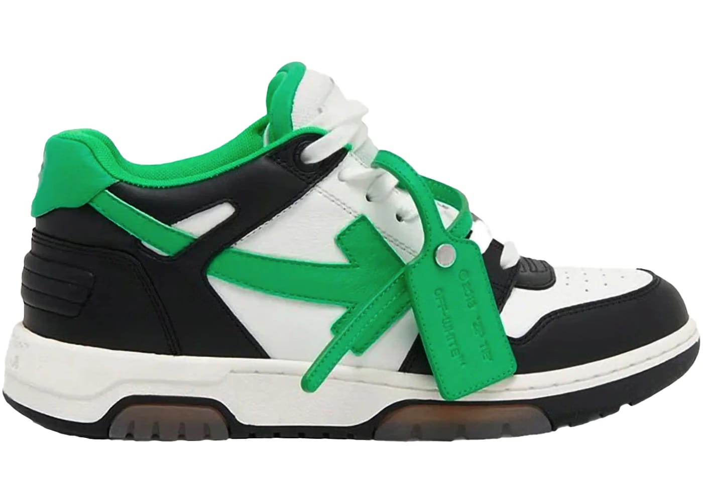 OFF-WHITE Out Of Office OOO Low Tops Black Green