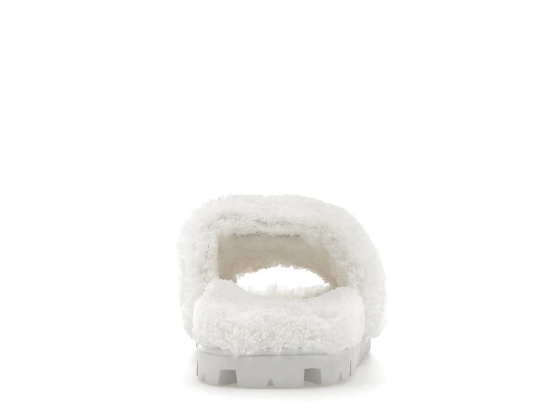Prada Terry Cloth Slide White Black (Women's)