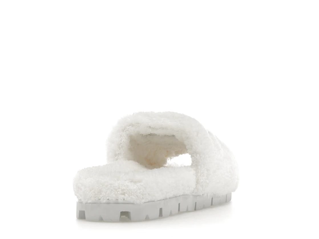 Prada Terry Cloth Slide White Black (Women's)