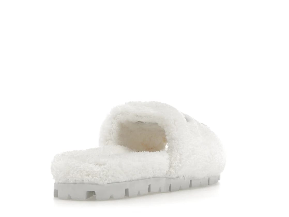 Prada Terry Cloth Slide White Black (Women's)