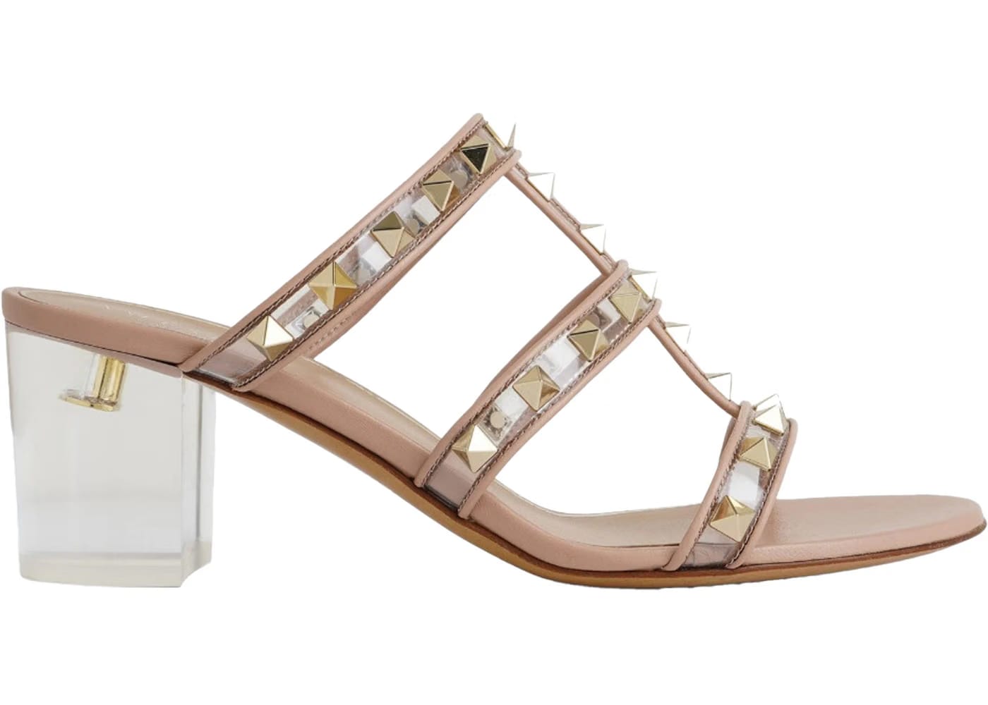 Valentino Garavani Rockstud Block-Heeled Sandals Pink (Women's)