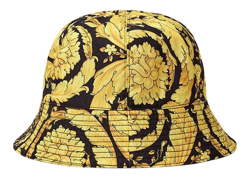 Versace Barocco Bucket Hat Black/Yellow