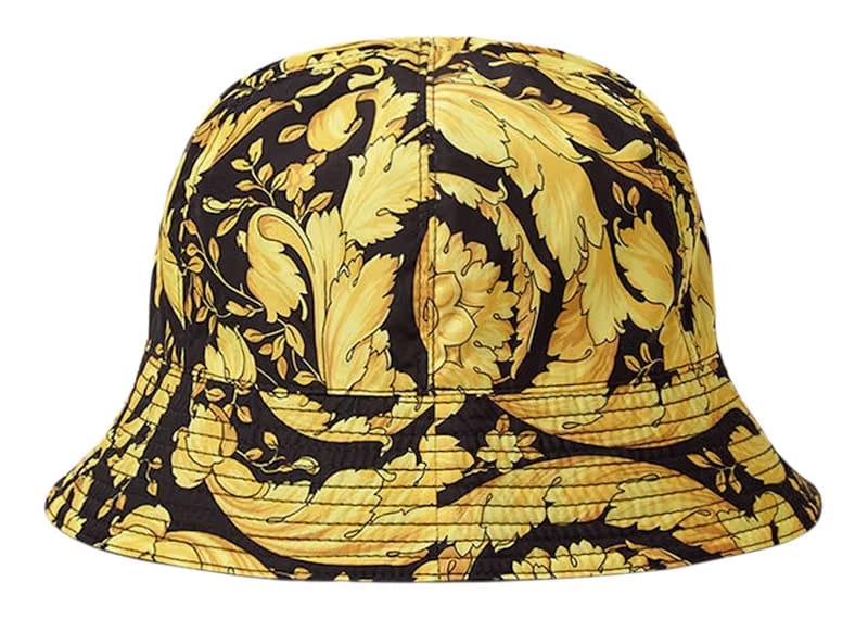 Versace Barocco Bucket Hat Black/Yellow