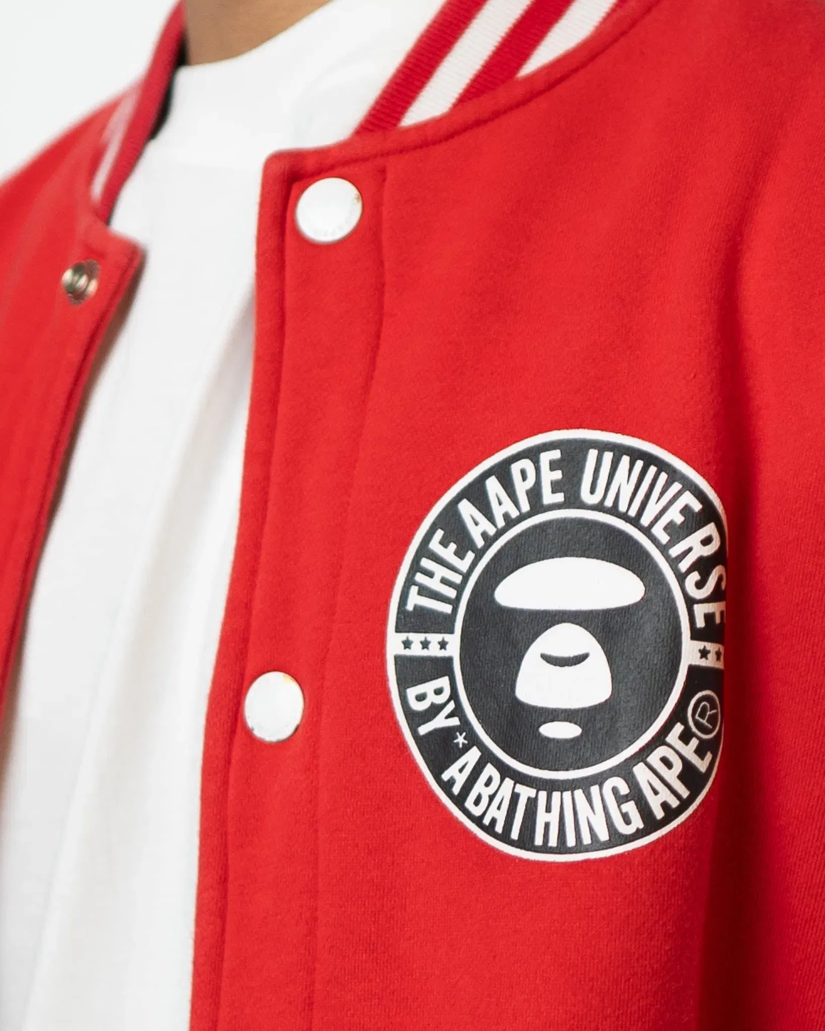 Aape By A Bathing Ape Flag & Logo Varsity Jacket (XL)