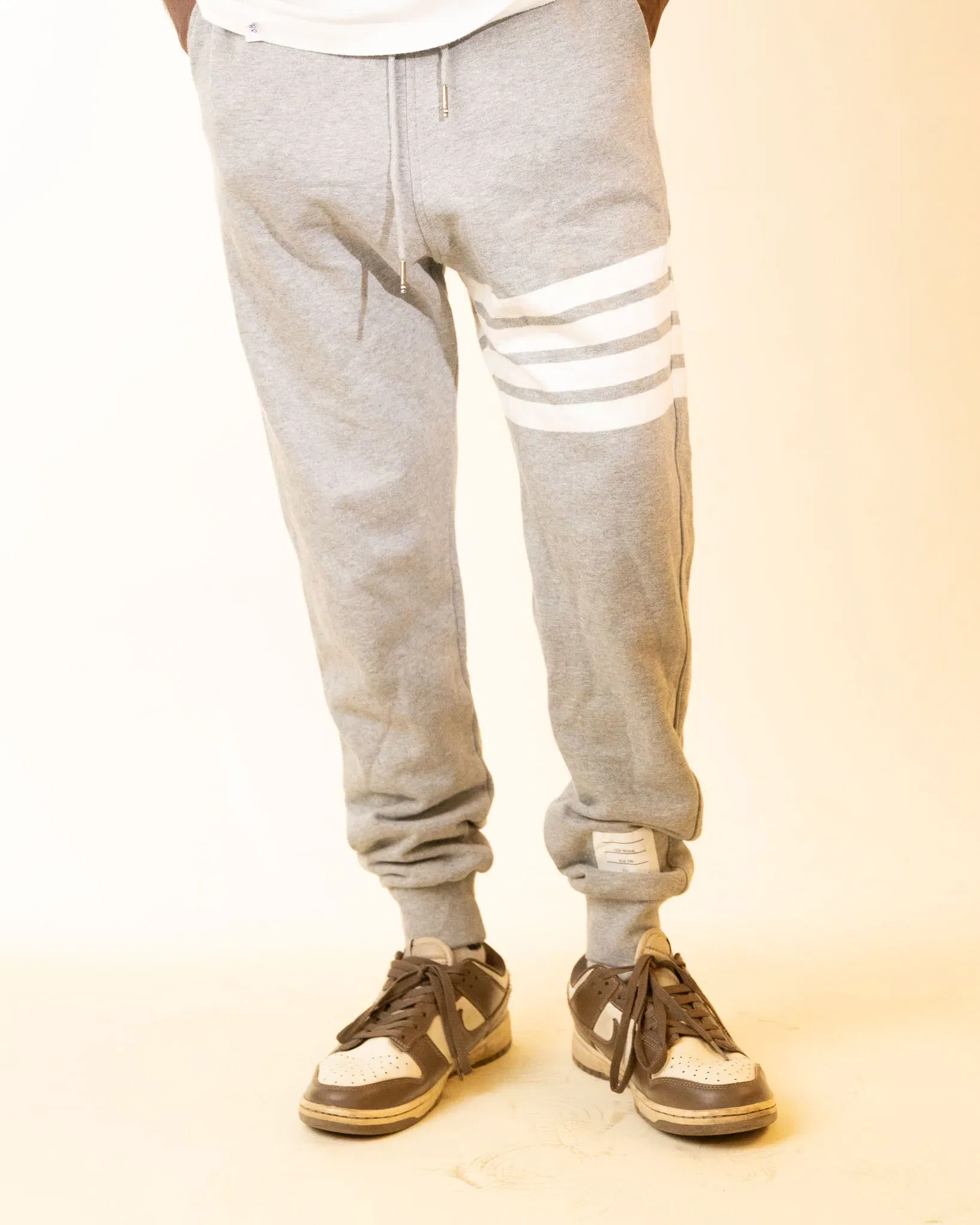 Thom Browne Classic Loopback 4-Bar Sweatpants - Grey (S)
