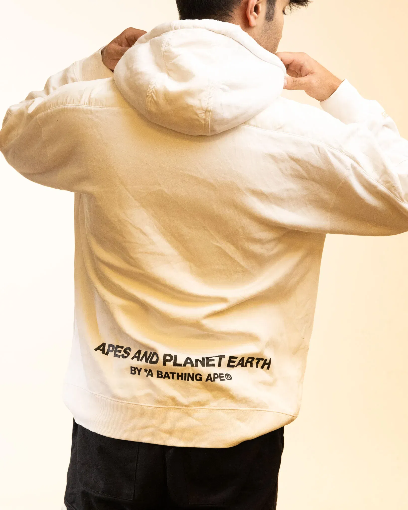 Aape By A Bathing Ape Bold Logo Hoodie White (XS)