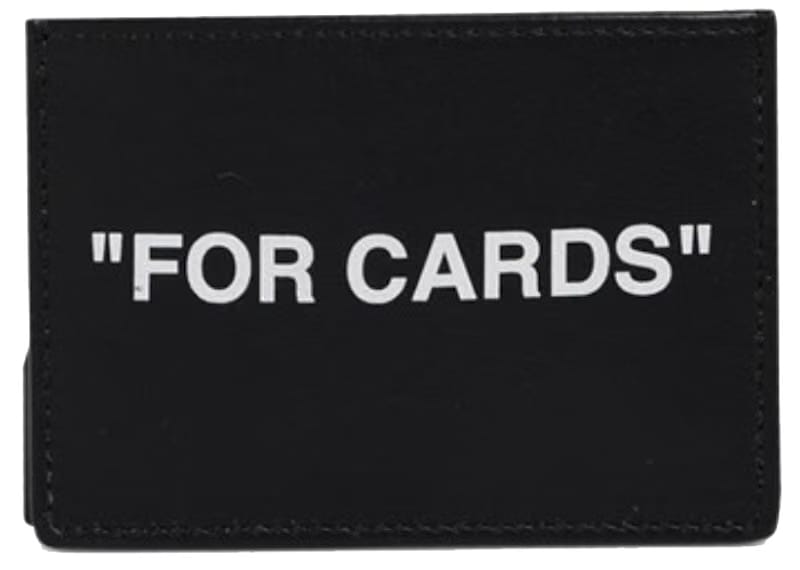 OFF-WHITE Quote FOR CARDS Card Holder (2 Slot) Black
