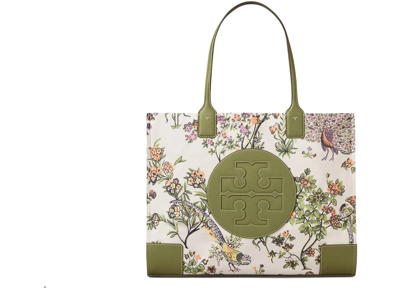 Tory Burch Ella Floral Tote Bag Sage Green