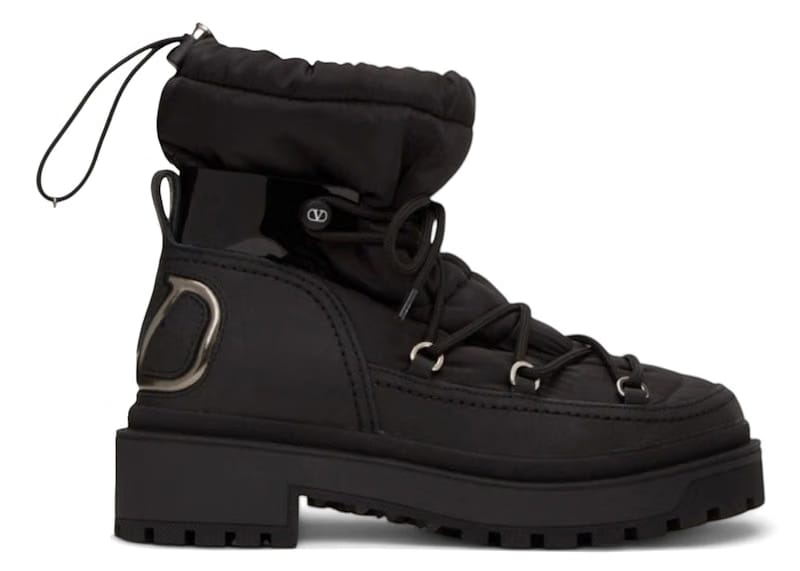 Valentino Garavani V Logo Trekkgirl Ankle Boots Black (Women's)