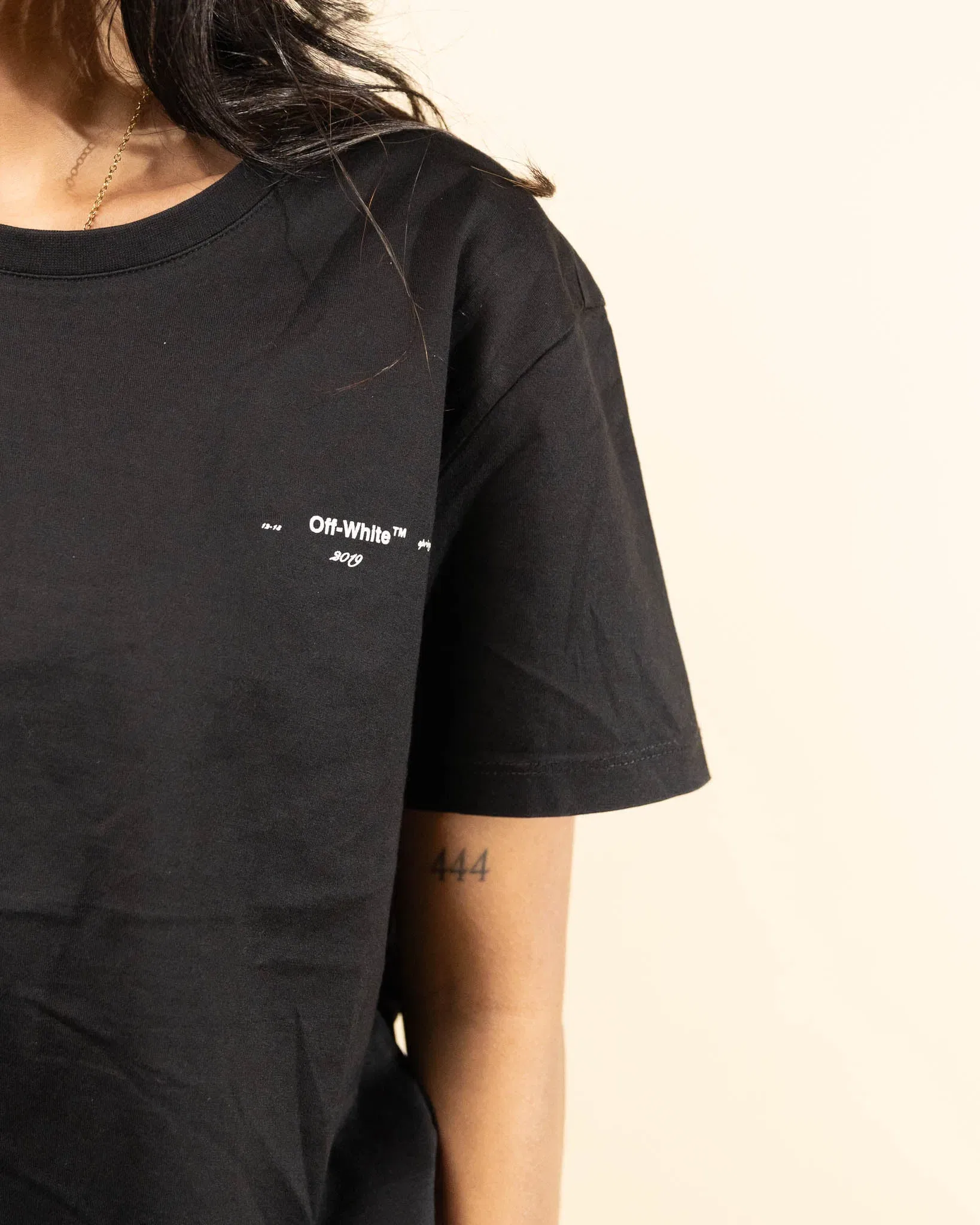 Off-White Stencil Black Fuchsia Oversized T-Shirt (M)