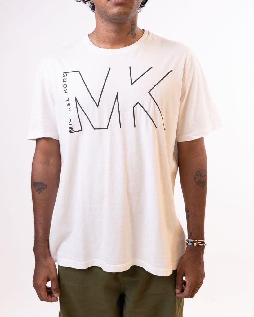 Michael Kors White Crew Neck Short Sleeve T-Shirt (L)