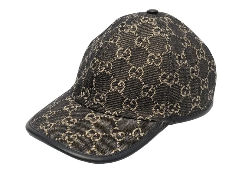 Gucci Logo Denim Baseball Cap Black