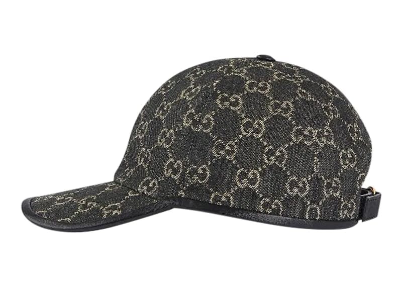 Gucci Logo Denim Baseball Cap Black