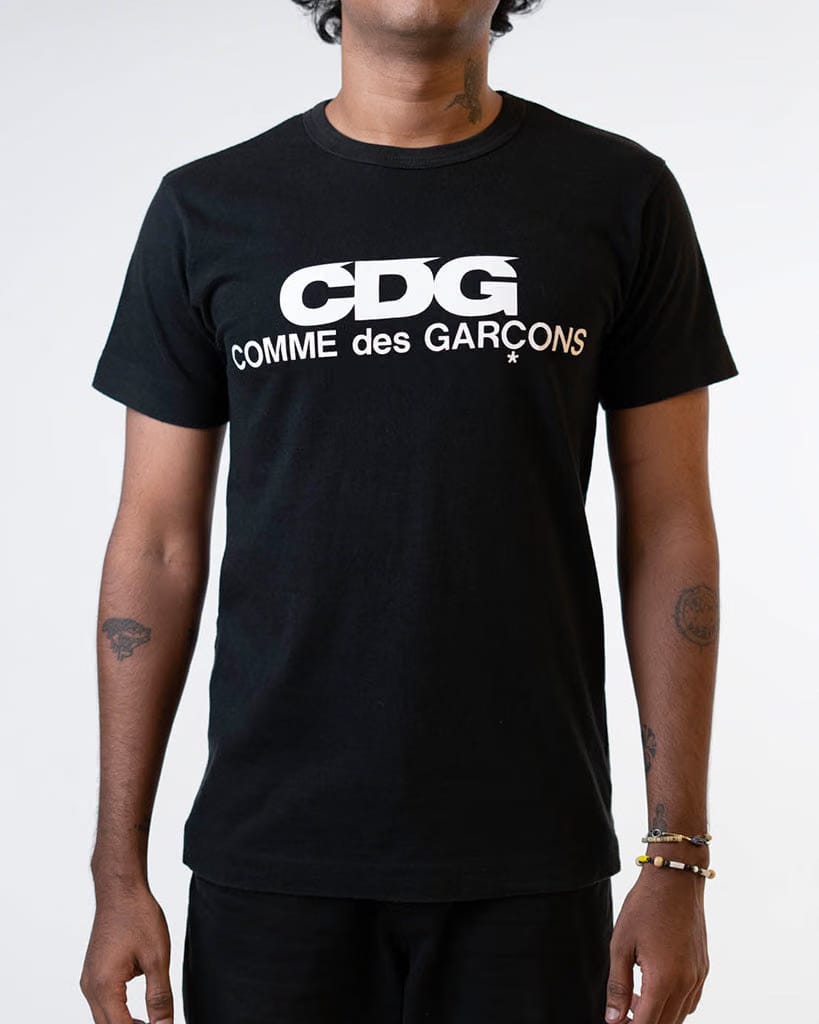 CDG Logo Print T-Shirt - Black (M)