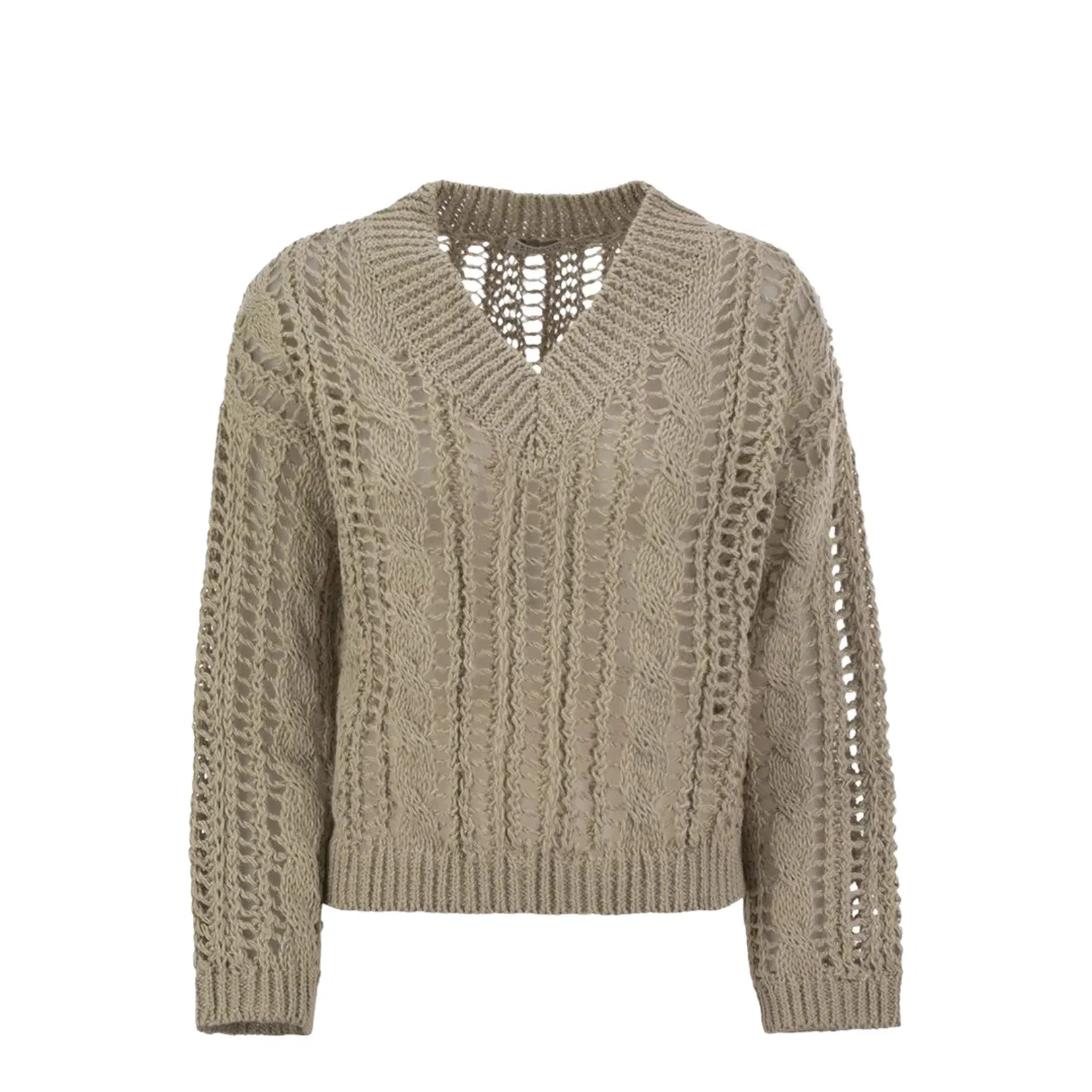 Cable & Mesh Jute and Cotton Jersey
