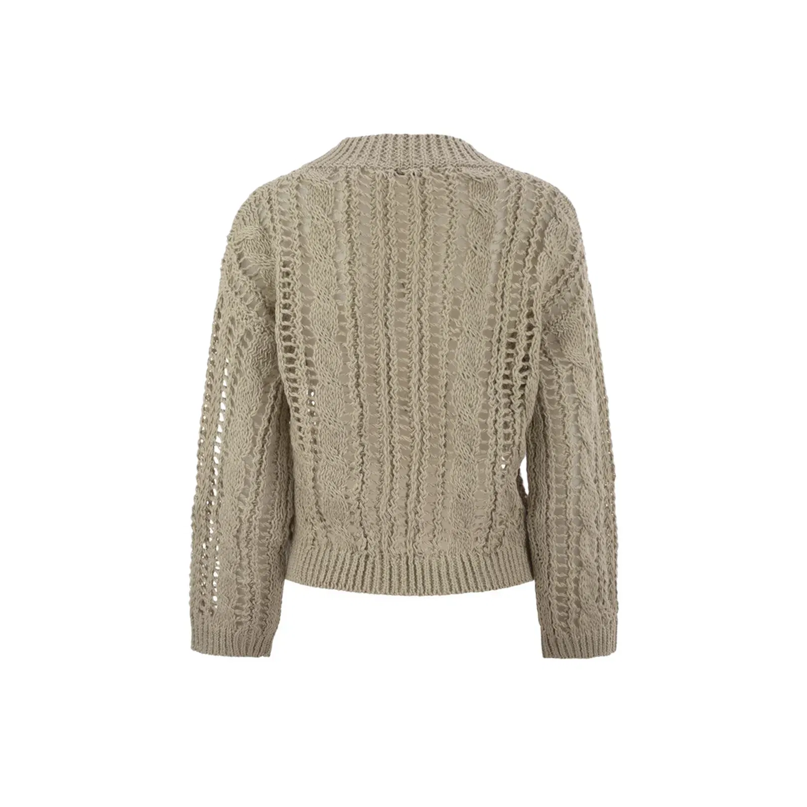 Cable & Mesh Jute and Cotton Jersey