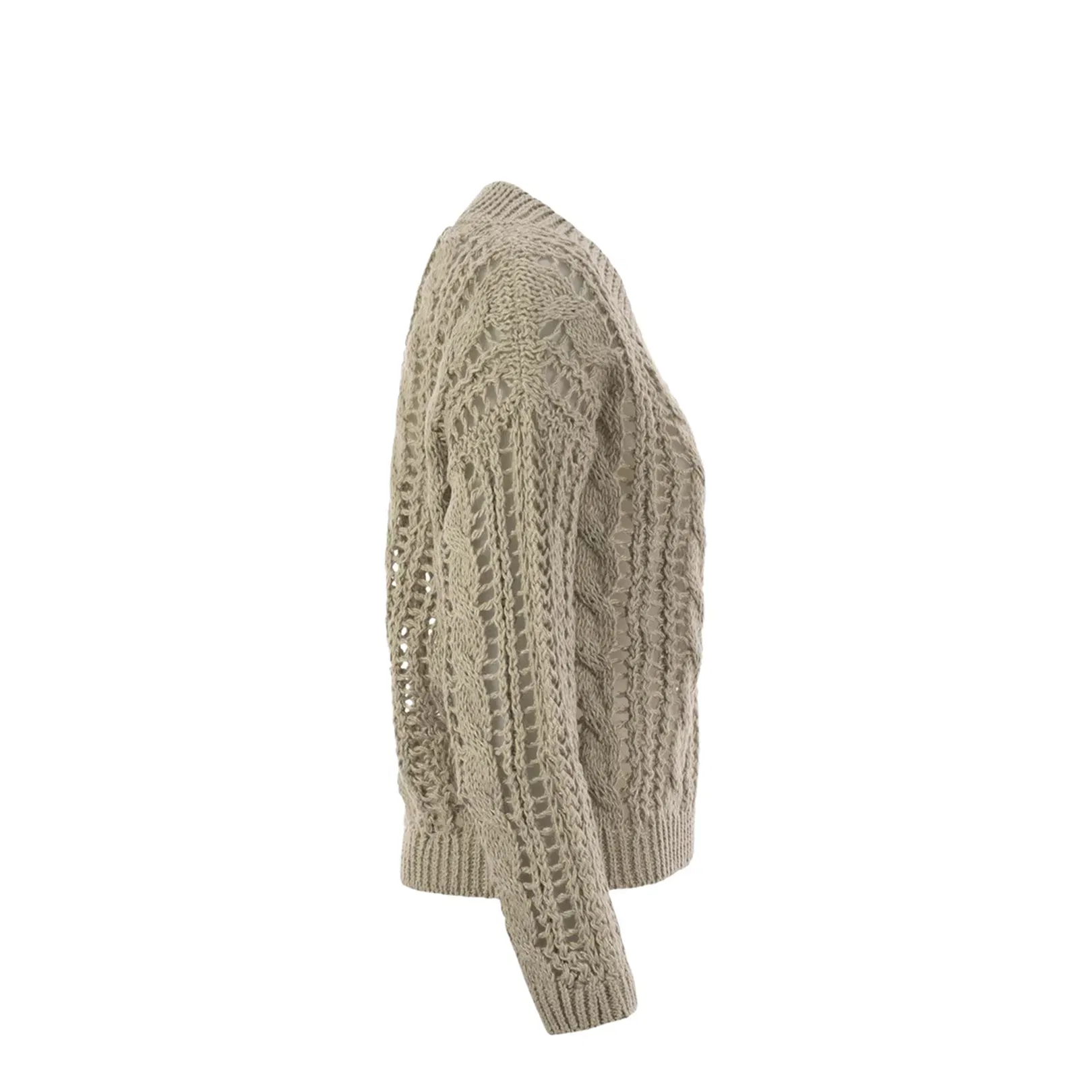 Cable & Mesh Jute and Cotton Jersey