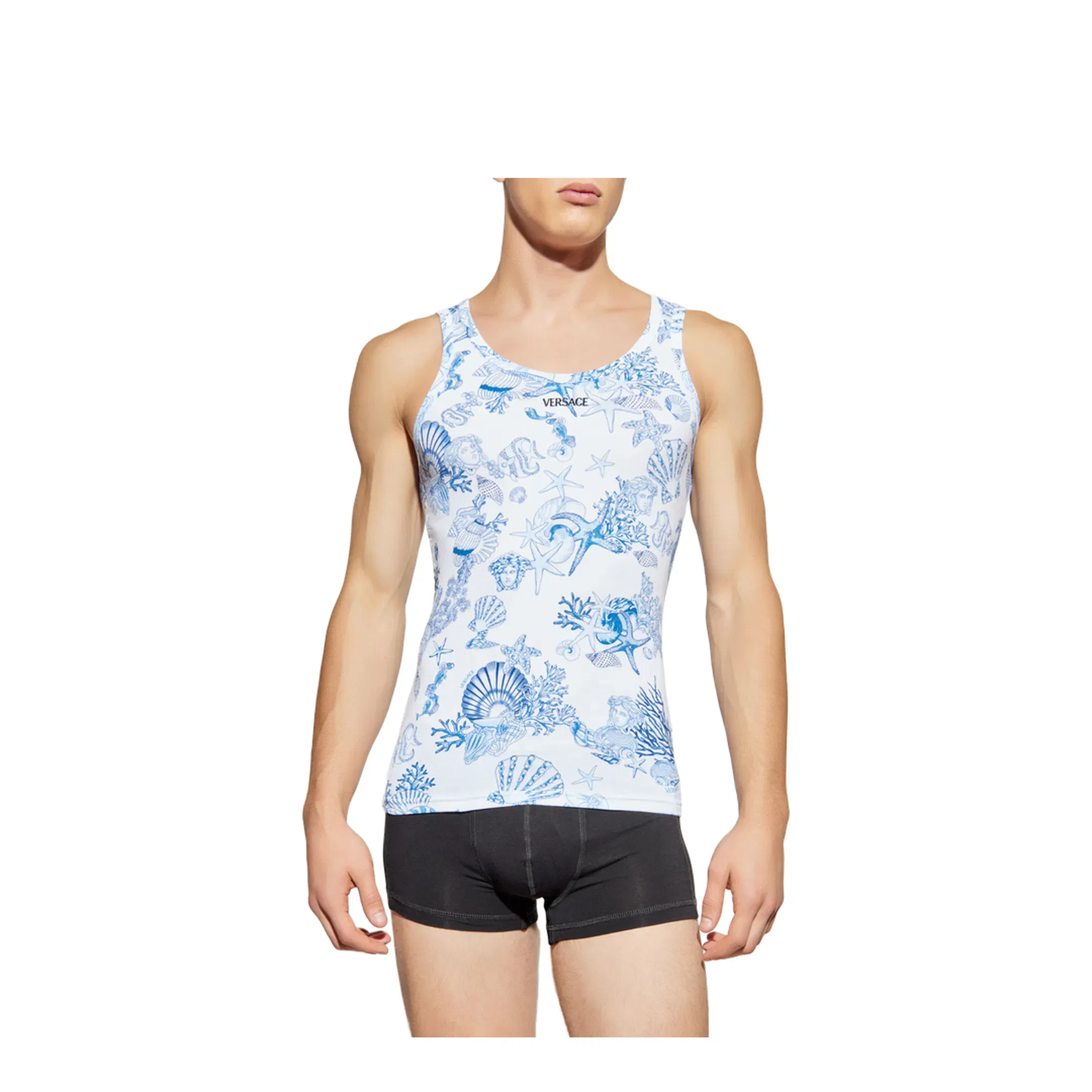 Men's Blue Coral Tank Top