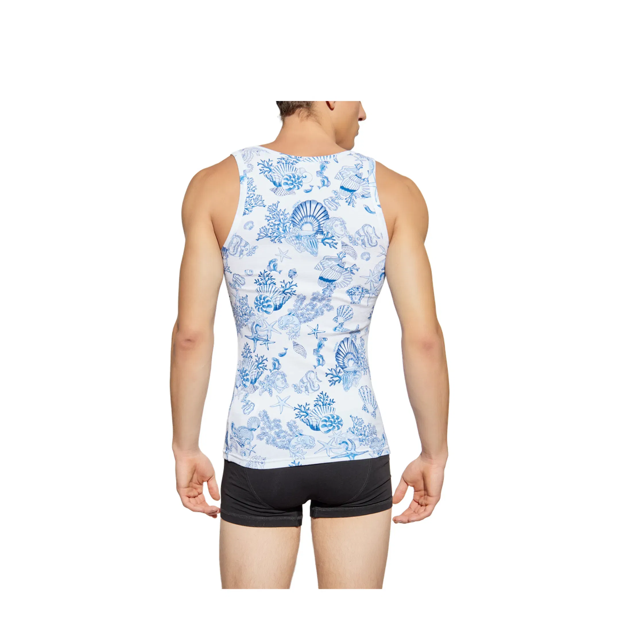 Men's Blue Coral Tank Top