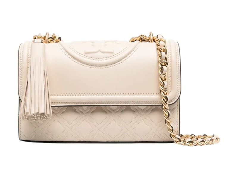 Tory Burch Fleming Small Convertible Shoulder Bag New Cream