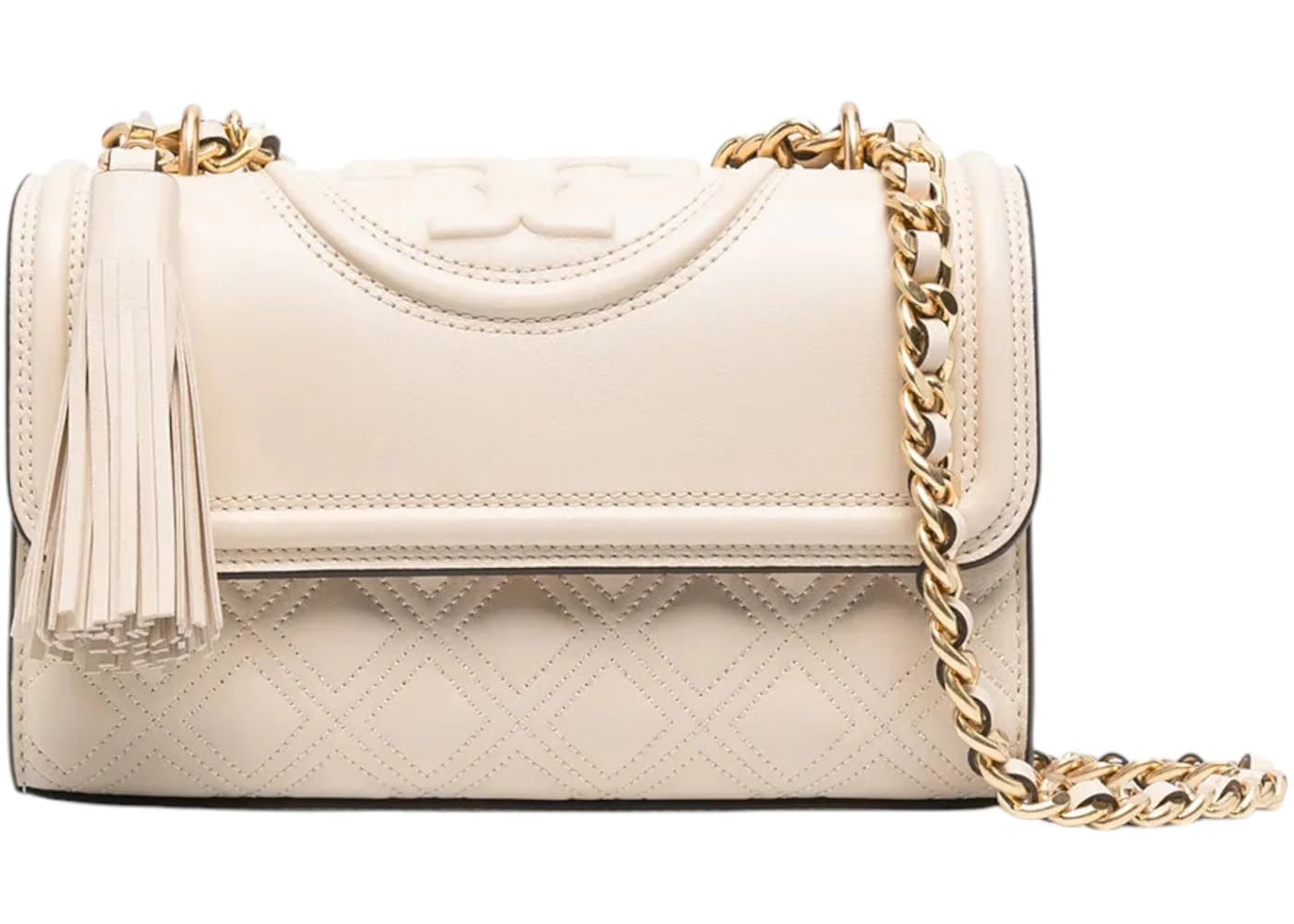 Tory Burch Fleming Small Convertible Shoulder Bag New Cream