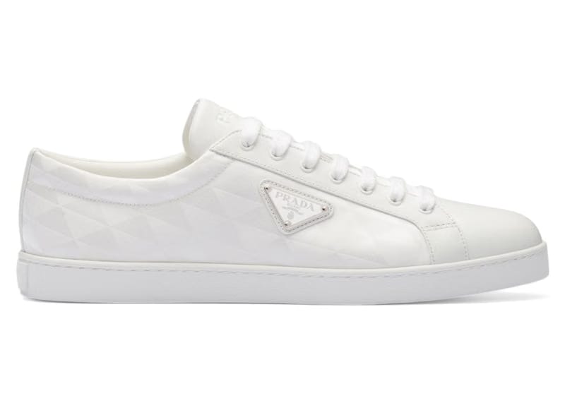 Prada PRAX 01 Sneakers Re-Nylon Brushed Leather White