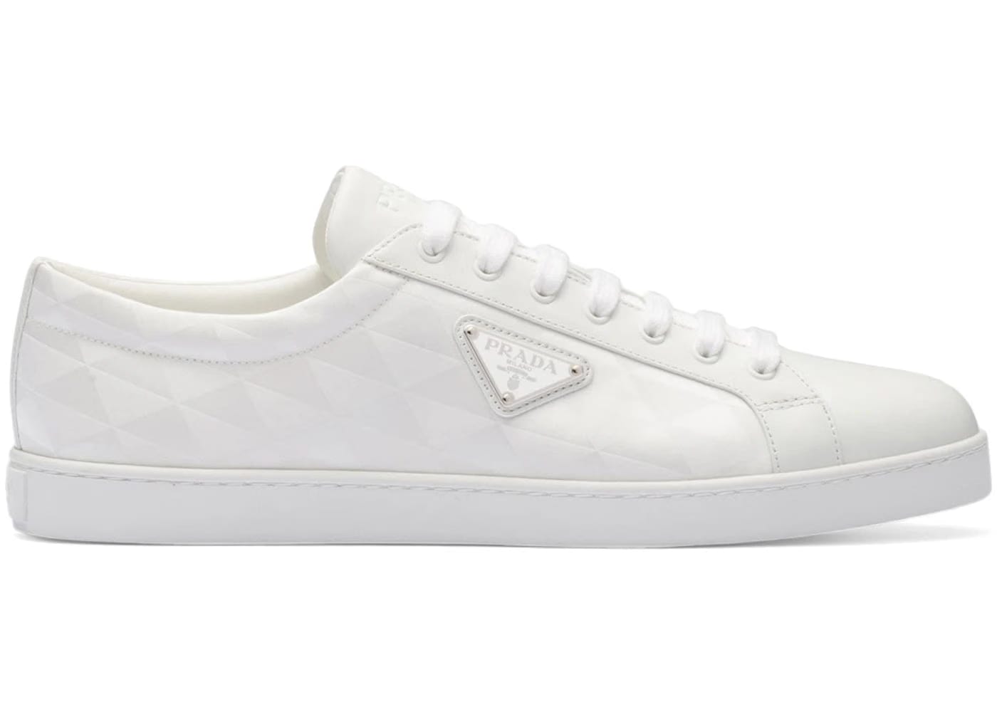 Prada PRAX 01 Sneakers Re-Nylon Brushed Leather White